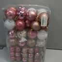 95Pcs Christmas Ball Ornaments Set,Neutral Christmas Tree Decoration Gift, Seasonal Decorative Hanging Ornament Set with Hand-held Gift Package for Xmas Tree (Rose Gold)