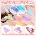 10 PCS Acrylic Hair Claw Clips Cute Non-slip Large Claw Clamps Bulk French Shimmering Stylish Barrettes Big Strong Hold No Slip Hair Clips for Women Girls Thick or Thin Hair Home Out Headpiece