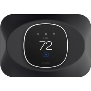 4 x Wall Plate Cover Compatible with Ecobee Smart Thermostat Essential, Practical Ecobee Thermostat Trim Kit, Programmable WiFi Thermostat Accessory (Black Magic) (Black)