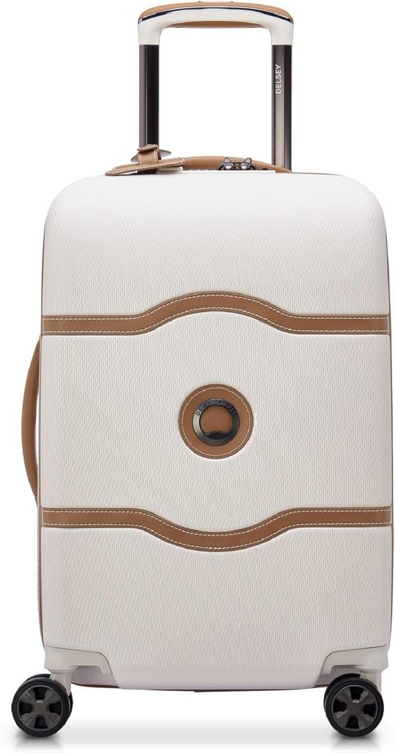 DELSEY PARIS Chatelet Air 2.0 - Hardside Carry-On Luggage 19 Inch - 360° Spinner Wheels - TSA Lock - USB Port -  Lightweight Polycarbonate Travel Suitcase, Angora