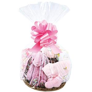 Wowfit Cello Bags,10 CT 18x30 inches Clear Cellophane Bags Perfect for Gift Baskets, Presents, Weddings, Bridal/Baby Showers and More (Flat, No Gusset, Ribbon Not included)