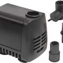 Beckett Corporation 160 GPH Submersible Pond Pump - Pump for Indoor/Outdoor Ponds, Fountains, Water Gardens, Aquariums, and Medium Waterfalls, 4.1' Max Fountain Height, Black