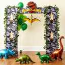 9 pcs Dinosaur Party Decorations 10 x 13.9 Inch Stone Cardboard Boxes with Banner Trunk or Treat Car Decor Dino Arch Props for Halloween Jungle Safari Party Birthday Baby Shower Backdrop