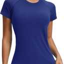 Stelle Women Seamless Workout Shirts Short Sleeve Athletic Top Yoga Gym Running T-Shirts