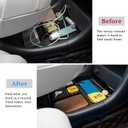 Lower Center Console Organizer for 2026 Hyundai Palisade (Fits 7-Seater ONLY) Accessories, Floor Console Storage Tray Insert Interior Accessories
