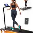 Walking Pad Treadmill, BestGod Incline Under Desk Treadmill 330lbs Capacity, 2.5HP Portable Treadmills for Home, Compact Treadmills Mini Running Machine with Remote Control (Charcoal)