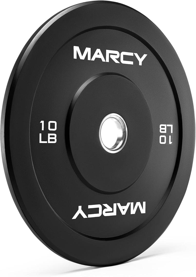 Marcy 2" Olympic Bumper Plates, Black Rubber, 10lb - Single