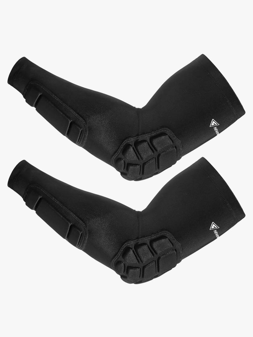 Newbyinn Padded Arm Sleeves 2 Pack, Elbow Forearm Crashproof Pads for Football Basketball Volleyball Soccer M Newbyinn Padded Arm Sleeves 2 Pack, Elbow Forearm Crashproof Pads for Football Basketball Volleyball Soccer M