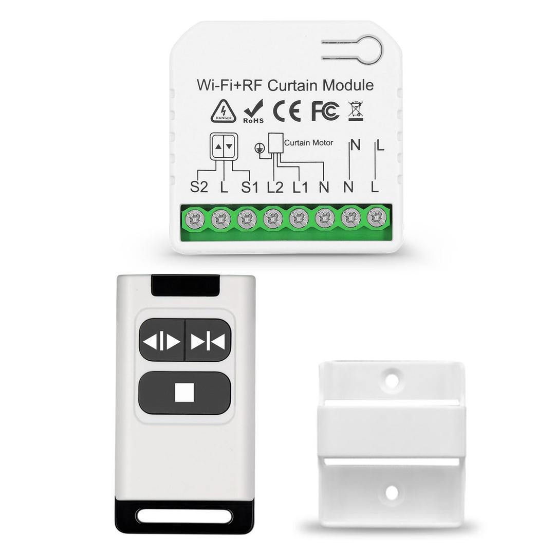 DieseRC WiFi Smart Roller Shutter Controller Module with 433Mhz RF Remote Control, Tuya APP WiFi Control Compatible with Alexa/Google Home APP Control and Manual Switch (1 receiver with 1 transmitter)