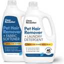 Clean Revolution Pet Hair Remover Laundry System 2-pack: Laundry Detergent + Fabric Softener with HairLift Technology, Fragrance-Free, 6 Natural Enzymes, Removes Pet Hair, Stains & Odors, 40 Oz Each