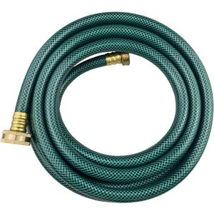 PVC Garden Hose 1/2 Inch Green Heavy Duty Water Hose with Solid Brass Fittings,No Leaking, Flexible,for outdoors,Lawns,Patio (15 FT, Green, Brass Fittings)