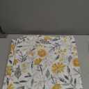 Cinbloo Yellow Gray Grey Flower Floral Shower Curtain,Wildflower Leaves Leaf Fabric Bathroom Curtains,Botanical Natural Watercolor Spring Summer Butterfly Cloth Shower Curtain Set with Hooks, 72Wx72H