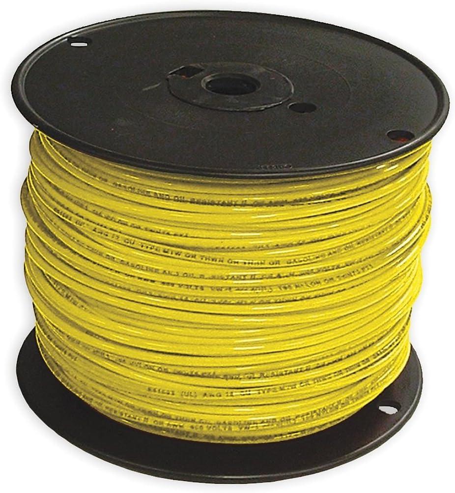 12 Gauge THHN Stranded Copper Wire (500, Yellow)