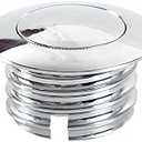 Fuel Tank Pop-up Gas Cap Vented Flush Mount Fuel Filler Cap Compatible With Harley Davidson Regular Thread(1982-2018) (silver)