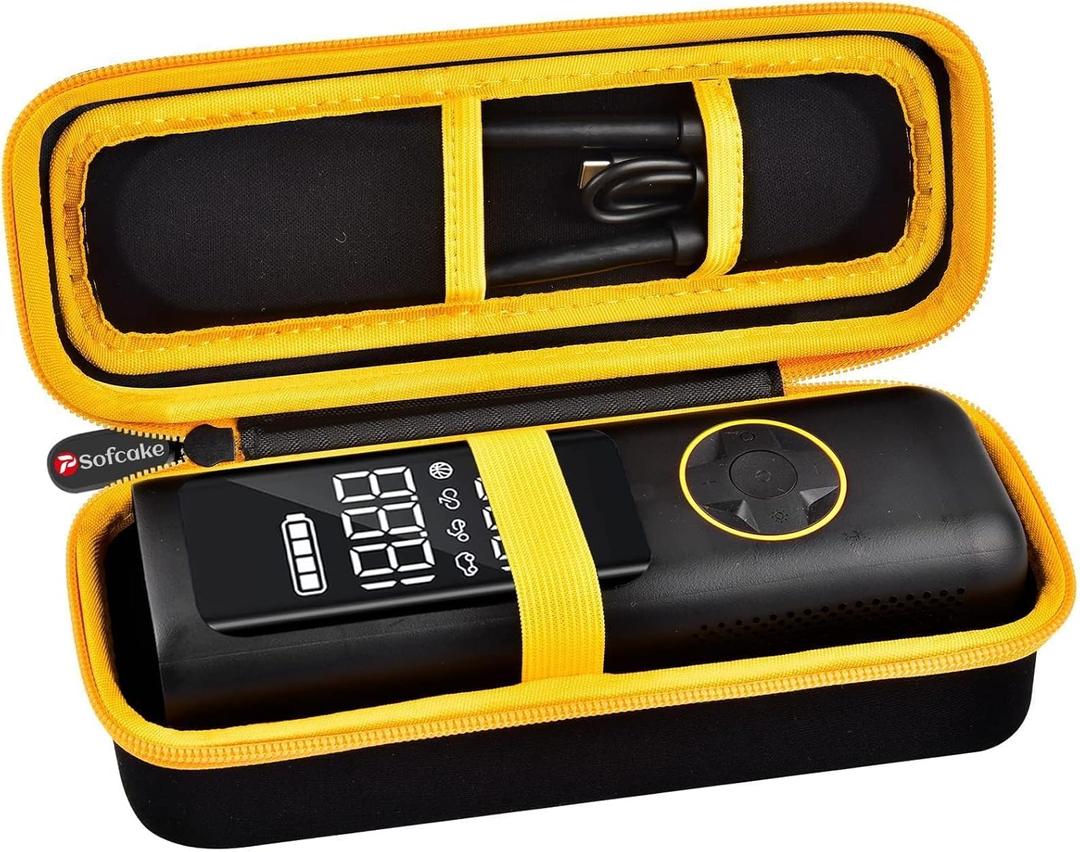 Case Compatible with Fanttik X8 for APEX/APEX EV Tire Inflator Portable Air Compressor. Storage Holder for Hafuloky for modari for OlarHike for LOLSSA for Yeskuyan Air Pump (Box Only) - Yellow