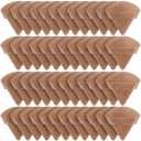 Suclain 48 Pcs Velour Triangle Powder Puff Soft Velour Makeup Puff for Face Powder Makeup Triangle Sponges for Wet and Dry Cosmetic Foundation Loose Mineral Body Tool(Brown)