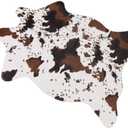 MustMat Cow Print Rug,Faux Cowhide Area Rug for Bedroom,Nursery,Living Room,Western Party Decorations 2'6''3'7''