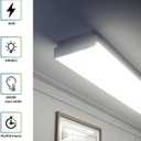 ANTLUX 4FT LED Wraparound 40W Shop Lights for Garage, 4400lm, 6000K, 4 Foot Crystal LED Wrap Light, 48 Inch Integrated Linear Strip Flush Mount Office Workshop Ceiling Lighting Fixture, 4 Pack