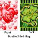 2 x 2 Pack Garden Flag St Patricks Day Garden Flag, St Patrick Flag 12x18 Burlap St Patricks Yard Flag for Garden and Home Decorations