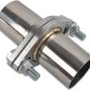 Exhaust Flange Bolts Quick Fix Repair Pipe Kit w/Gasket & Hardware, 2.25'' Inch OD 2 Bolts T304 Stainless Steel Universal Flange Replacement Kit