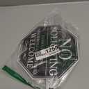 No Soliciting Sign for House, 10" x 28" No Solicitors Sign with Stake  Home Yard Decor, Metal Aluminum, Easy Install (No Soliciting, Friends Welcome)