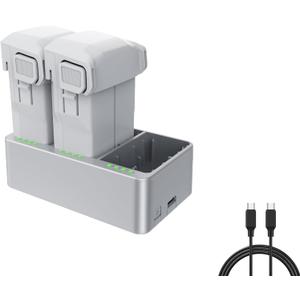 Mini 3/4 Pro Battery 2-Pack and Two-Way Three-Channel Charging Hub Compatible with DJI Mini 4 Pro/3 Pro/3 Drone