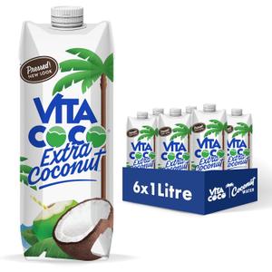 VITA COCO Organic Coconut Water, Pressed| More "Coconutty" Flavor | Natural, Best By 09 AUG 2025
