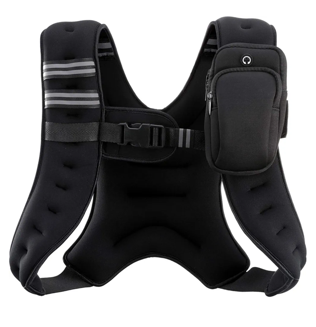 ZELUS Weighted Vest, Weight Vest with Reflective Stripe for Workout, Strength Training, Running, Fitness, Muscle Building, Weight Loss, Weightlifting, 30lbs