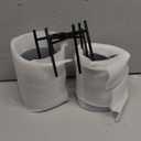 Caddy Flatware Caddy Holder Grey Ceramic with metal round frame Store Utensils, Silverware Organize kitchen Countertops and Dining tables(2 pieces 3.14 * 4.6 inch)