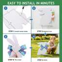 3PCS Easter Outdoor Decoration Bunny Yard Signs with Metal Stakes Waterproof Spring Welcome Sign for Party, Lawn, Garden Home Decor