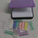 10 Hole Punch Binding Machine for Planners,Paper Puncher with Binder Rings,Punches Holes on B5,A4,A5 Paper,Metal Manual Binding System,Handheld Metal Circle Paper Puncher for Home Office Study,Purple