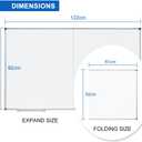 Large Magnetic Whiteboard 48 x 36 Inch, Foldable Dry Erase White Board with Pen Tray, Big Aluminum Frame Folding Message Presentation Board for Wall