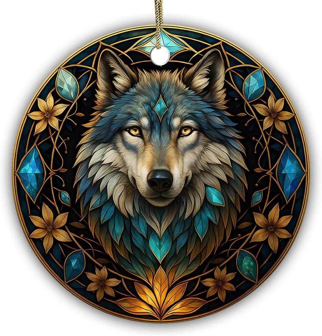 2025 Christmas Ornament  Wolf Ornament, Wildlife Holiday Tree Decoration, Spirit Animal Keepsake Gift
