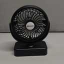 Portable Camping Fan with LED Lantern- 40H Work Time Rechargeable Battery Operated Fan with Hanging Hook for Tent Car RV Hurricane Emergency Outages Survival Kit (5")