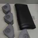 Mini Fridge Mat 23.6x23.6 Inch - Silicone Refrigerator Drip Tray 4 Antivibration Stabilizer Support Feet Under Fridge Floor Protector for Small Freezer/Washer (Black) (Gray)