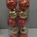 20 pcs Christmas Tree Balls, 3.16" Shatterproof Christmas Ornament Decorations for Christmas Tree Hanging Decorative Red Gold Bauble Set for Home Party Wedding Decor (80mm/3.15")