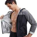 HOTSUIT Sauna Suit for Men Sweat Suits Gym Workout Exercise Sauna Jacket Pant Full Body (5X-Large, Only Gray Jacket)