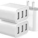 3-Port USB Wall Charger,Compatible with iPhone 14/13/12/11 Pro Max,Mini,SE,XR,XS MAX,XS, X,8 Plus, iPad Pro, Air, Mini,Samsung Galaxy S5 S6 S7 Edge,LG,Android and More (3, USB Type A)