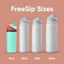 Owala FreeSip Insulated Stainless Steel Water Bottle with Straw for Sports and Travel, BPA-Free, 24oz, Foggy Tide