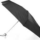 totes Compact Water-Resistant Travel Foldable Umbrella, One Size, Black