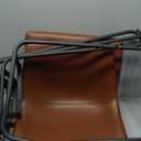 Yapamar Armless Industrial Faux Leather Barstools with Metal Legs and Footrest, Dining Chairs for Home Office Kitchen Island,2 PackBrown,40" (30 inch)