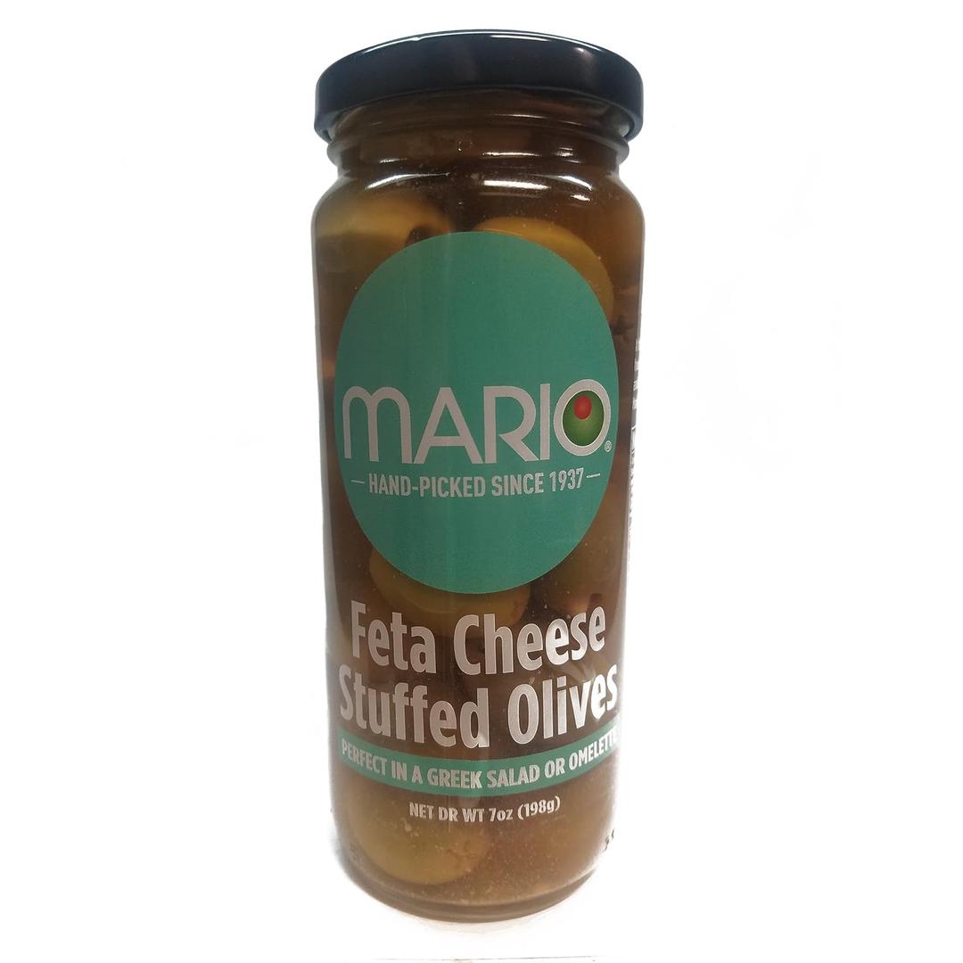 Mario Camacho Foods Stuffed Olives, Feta Cheese, 7 Ounce (Packaging may vary)