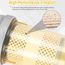 496 Fuel Tank Filter Assembly, Diesel Tank Water Separator with 1" Npt Top Cap, Wrench Replacement Transfer Tank Filter for Gasoline Diesel 30 Micron Max 25 Gpm 150 Psi - Replaces# B10-Al