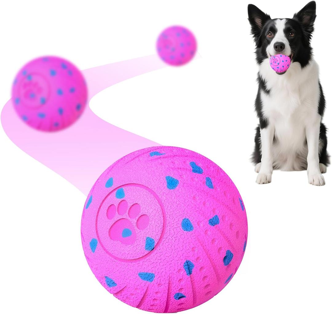 2-in-1 Interactive Dog Ball Toy for Aggressive Chewers, Automatic Moving & Bouncing E-TPU Dog Ball, Smart Pet Toy with Motion Sensor, USB-C Rechargeable Enrichment Toy for Dogs