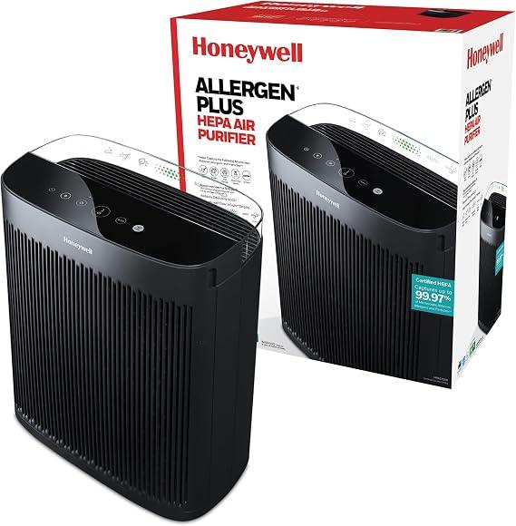 Honeywell HEPA Air Purifier for Home and Extra Large 2423 Ft² Rooms, Black