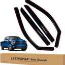 In-Channel Rain Guards for Dodge RAM 1500 2019-2024 Crew Cab, Side Window Deflectors, Window Visors, Car Accessories