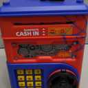 Piggy Bank for Kids Boys 5-13 with 4 Saving Record Cards, Kids Money Safe Banks for Real Money with 4-Digit Password, Electronic Piggy Bank Toys for Boys Girls with ATM-Style Cash Slot, Red Blue