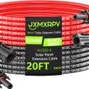 JXMXRPV Solar Extension Cable 20Ft 10AWG, Solar Wire with Tool-Free Solar Connectors, Waterproof Solar Panel Extension Cable 6mm, PV Cable 10Gauge for Home Boat RV Solar Panels(20ft)