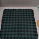 wonlex Buffalo Check Cloth Napkins Set of 6, Polyester, Cotton, Plaid Dinner Napkins, Washable Napkins for Christmas, Table Decor, Weddings, Banquet (Dark Green-Black)