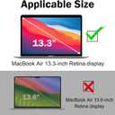 AKIT Compatible with MacBook Air 13 Inch Case M1 2022 2021 2020 2019 2018 A2337 A2179 A1932, Unique Pattern Hard Shell Laptop Case+Screen Protector+Keyboard Cover for MacBook Air 13.3 Inch, Green Wave